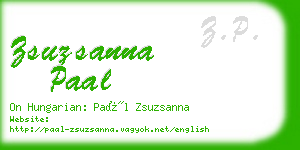 zsuzsanna paal business card